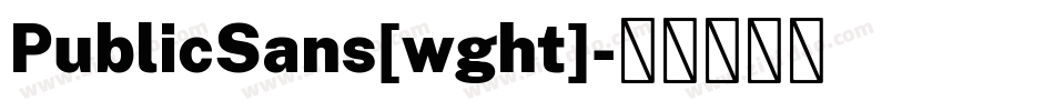 PublicSans[wght]字体转换